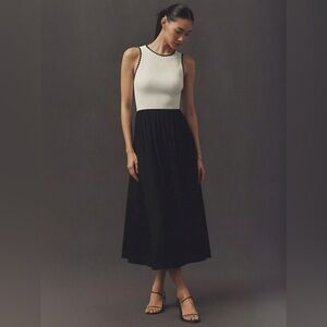 BNWT The Workshop  Chic Sleeveless Black and White Maxi Dress